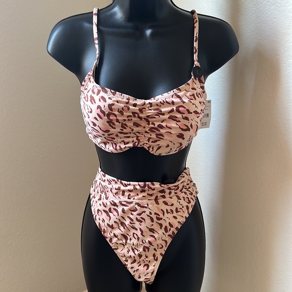 Cotton On Cream Cheetah Print Bikini - Picture 7 of 7